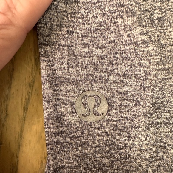 lululemon athletica Run Time II Heather Gray Lux Black and Gray Athletic Shorts - Picture 2 of 4